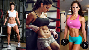 Venezuelalı fitness modeli Michelle Lewin havuzda şov yaptı