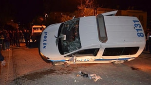 Polis aracı kaza yaptı: 3 yaralı