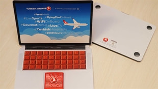 THYden yolculara laptop görünümlü çikolata! 