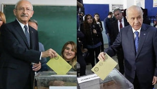 Bahçeli ve Kılıçdaroğlu oy kullandı.