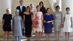 First Ladylerin arasında tek erkek!