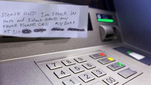 ATMden fiş değil yardım notu çıktı! 