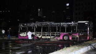 İstanbulda İETT otobüsünde yangın