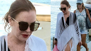 Plajda Lindsay Lohan rüzgarı!