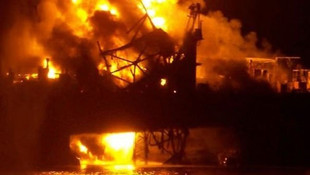 Azerbaycanda doğalgaz boru hattı yandı