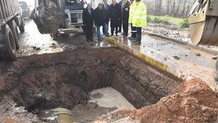 Balıkesir'de su borusundaki patlama