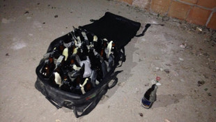 Başkentte bir çanta dolusu molotofkokteyli ele geçirildi