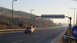 Bolu Dağı Tüneli'ndeki onarım çalışması