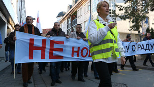 Bosna Sırp Cumhuriyeti'nde "iş kanunu" protestosu