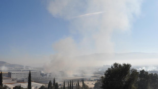 Bursa'da iplik fabrikasındaki yangın