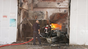 Çubuk'ta madeni yağ fabrikasından yangın