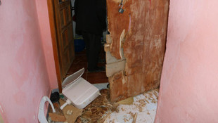 Erzurum'da aç kalan ayı eve girdi