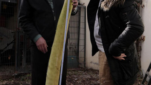 "İnsan boyunda" kabak yetiştirdi