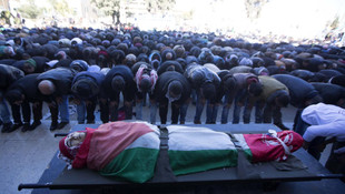 İsrail'in öldürdüğü Filistinli gencin cenaze töreni