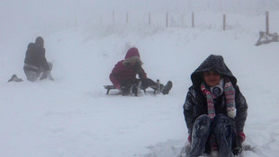 Kartepe'de kar yağışı