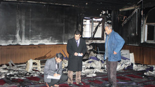 Osmaniye'de camide yangın