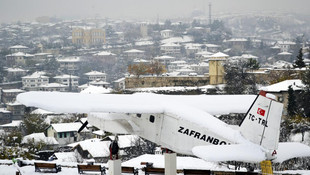 Safranbolu'nun konakları beyaza büründü