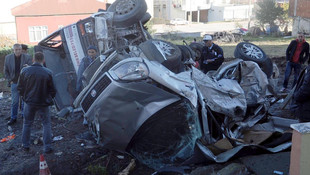 Samsun'da vidanjör devrildi: 3 yaralı