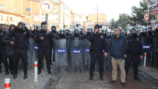 Sivas'ta işçilerin maaş eylemine müdahale