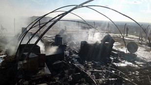 Suriyeli sığınmacıların kaldığı çadır kentte yangın