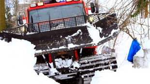 Obez hastaya kar paletli ambulansla ulaşıldı