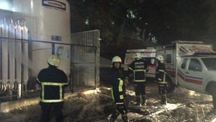 Şanlıurfa'da hastanenin oksijen deposunda yangın