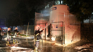 Şanlıurfa'da hastanenin oksijen deposundaki yangın