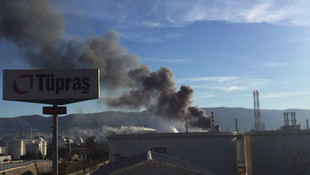 Tüpraş İzmit Rafinerisinde yangın çıktı!