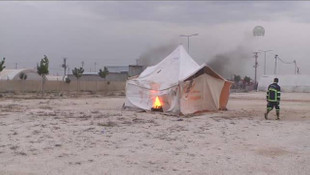 Şanlıurfada çadır kentte çıkan yangında 2 çocuk yaşamını yitirdi