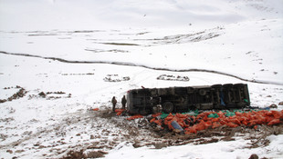 Muş'ta şarampole devrilen tırın sürücüsü öldü