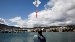 Sığınmacıların koşullarına Midilli'de protesto