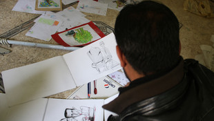 Suriyeli ressam savaşa sanatıyla direniyor