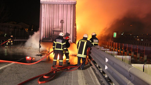 GÜNCELLEME - TEM otoyolunda tır yangını