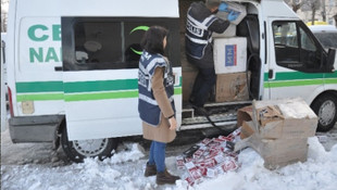 Cenaze aracıyla kaçak sigara sevkiyatı