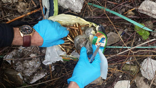 Beslenme çantasında patlayıcı ve mühimmat bulundu