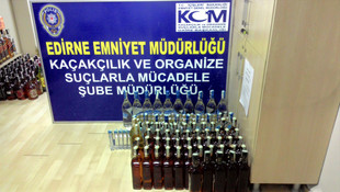 Edirne'de gümrük kaçağı içki operasyonu