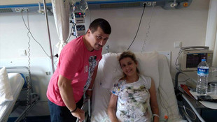 Eşinin böbreğiyle hayata tutundu