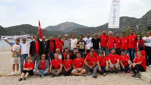 Gaziler yamaç paraşütü yaptı