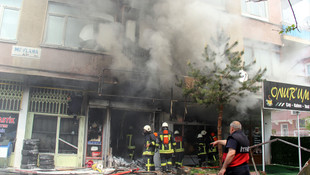 Kayseri'de iş yerinde yangını