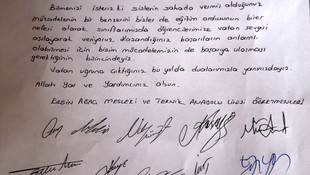 Lise öğrencilerinden güvenlik güçlerine 300 mektup