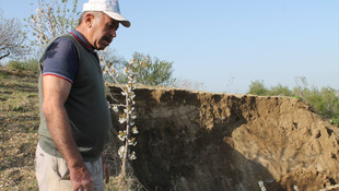 Manisa'da toprak kayması