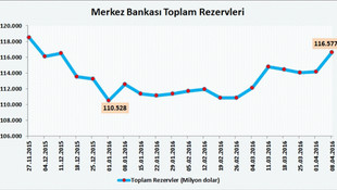 Merkez Bankası rezervleri 4,5 ayın zirvesinde