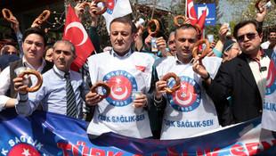 Sağlık çalışanlarından yemek eylemi