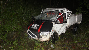 Samsun'da kamyonet uçuruma yuvarlandı: 1 ölü, 2 yaralı