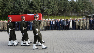 Şırnak'ta şehit olan asker için tören