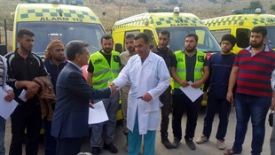 Suriye'ye ambulans yardımı