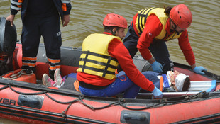 Tarihi ilçede kurtarma tatbikatı