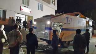 TOMA, üniversite yurduna su taşıdı