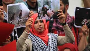 Tunus'ta Halep'e destek gösterisi