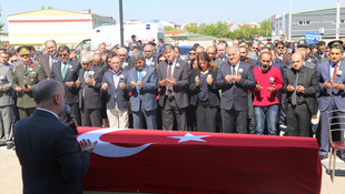 Vefat eden mahkeme başkanı için adliyede tören